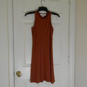 Workshop Republic Modal Knit Dress Brown Fall Layer Sleeveless Midi NWT